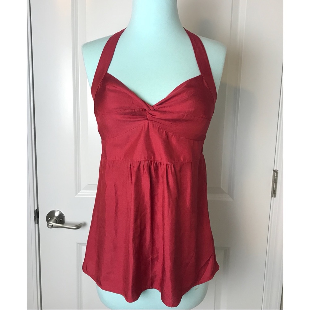AEO: red halter top
